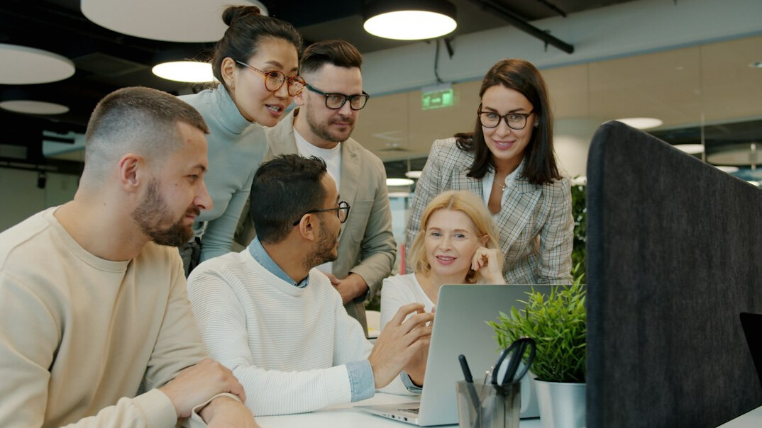 business team discussing ai strategy