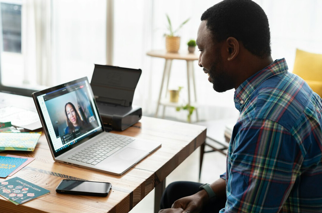 person learning new skills online