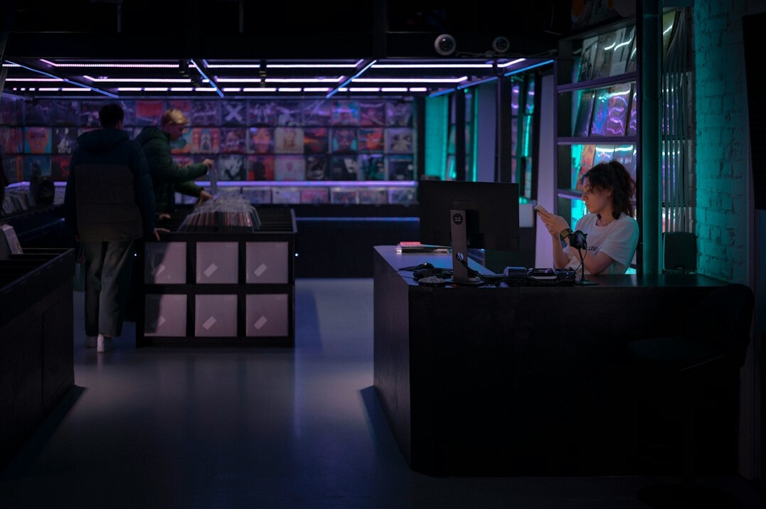 futuristic office with ai tools